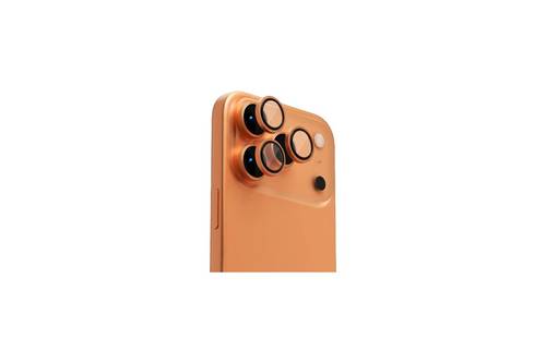 واقي عدسة كاميرا Levelo LucentTrio لهواتف iPhone 17 Pro و Pro Max - برتقالي تيتانيوم
