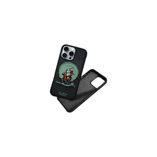 جراب Santa Barbara Polo & Racquet Club بتقنية MagSafe لهاتف iPhone 16 Pro - لون Aubrey Black