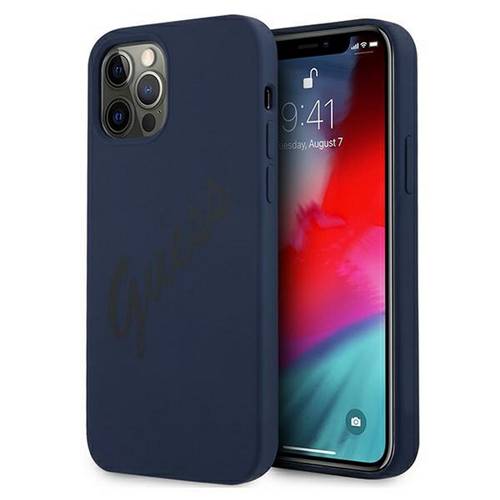GUESS HARDCASE SILICONE CASE FOR IPHONE 12/12 PRO- BLUE
