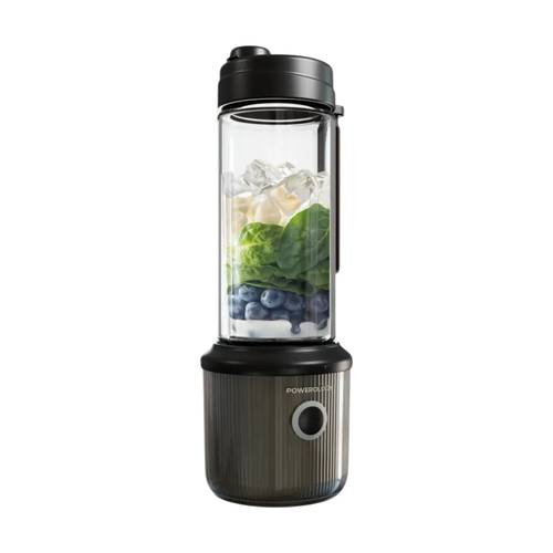 Powerology Press & Refresh Portable Blender 450ml 2500mAh 6 Blades 126W – Black