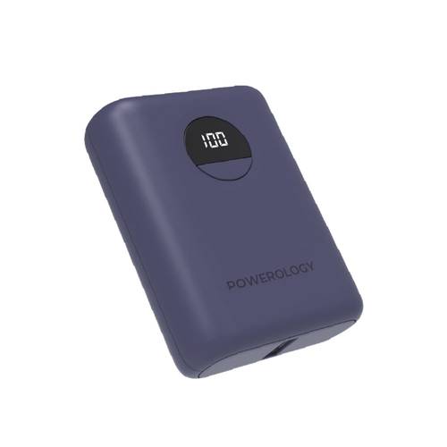 Powerology Ultra-Compact 10000 mAh Fast Charging Power Bank- Blue