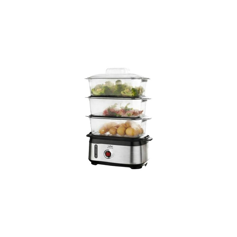 جهاز طهي الطعام بالبخار الكهربائي BRAVE Smartcook سعة 9 لترات بثلاثة مستويات BSC-01