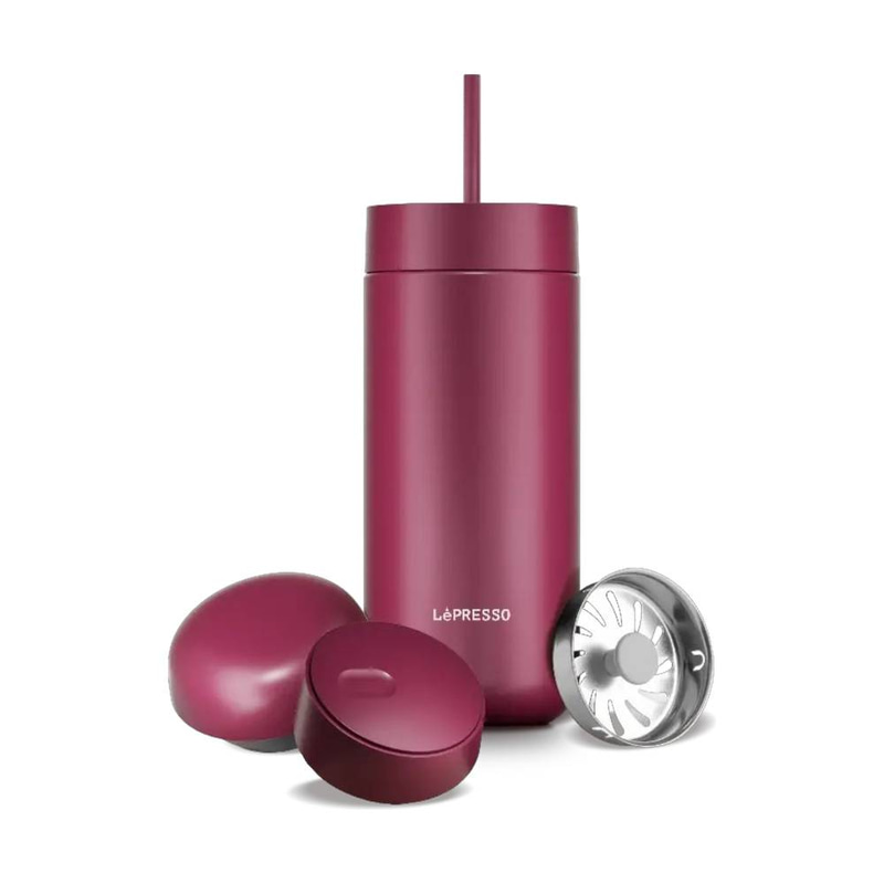 Lepresso Trio Tumbler TripleQuench 3 in 1 Lid Tumble - Maroon