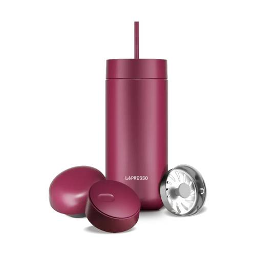 Lepresso Trio Tumbler TripleQuench 3 in 1 Lid Tumble - Maroon