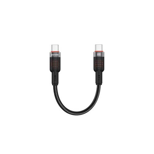 Porodo Braided Cable USB-C to USB-C - Black