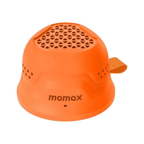مكبر صوت لاسلكي مغناطيسي خارجي MOMAX 1-Vibe Go Lite (يُثبّت ويُستخدم فوراً) - BS7M - برتقالي