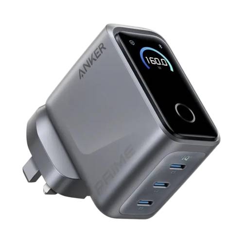 Anker Prime Charger 160W - 3 Ports & Smart Display with 3 USB -C-A2687241