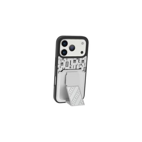 جراب Levelo Morphix Gripstand مع حامل بطاقات لهاتف iPhone 17 Pro Max - فضي