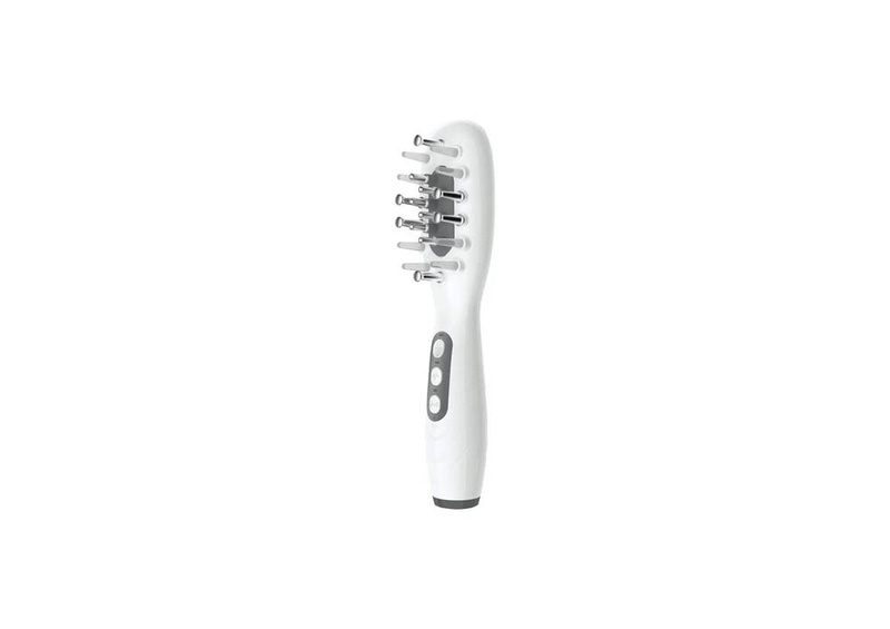 Porodo Light Therapy Scalp Massager Comb with 8mL Oil Container - White