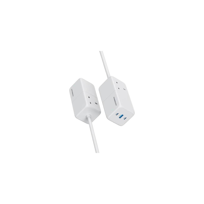 Powerology 65W USB Power Strip with Dual Power Sockets