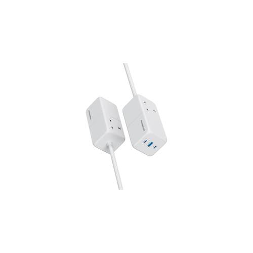 شريط طاقة Powerology بقوة 65 واط مزود بمنفذي طاقة USB