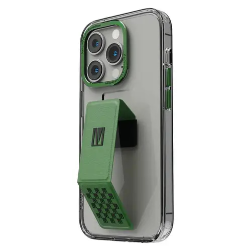 LEVELO MORPHIX CLARA IPHONE 14 PRO WITH DIRT RESISTANT & BACTERIOSTATIC GREEN CASE