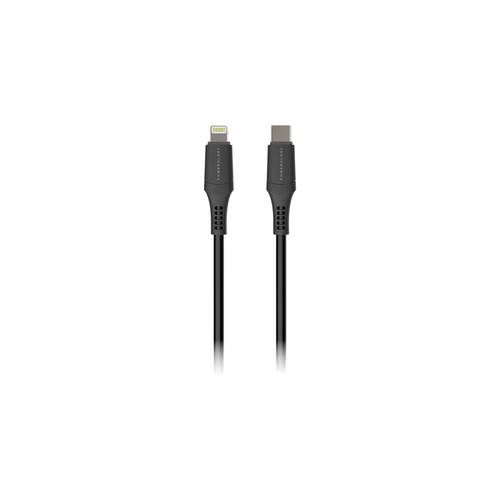 Powerology Type-C to Lightning PVC Cable (1.2m-4ft) - Black