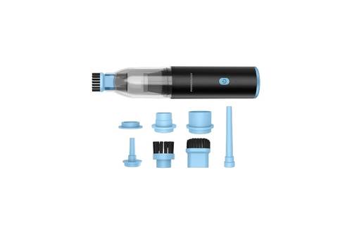 Powerology Turbovac 8-In-1 Handheld Vacuum & Air Duster - Black-Blue