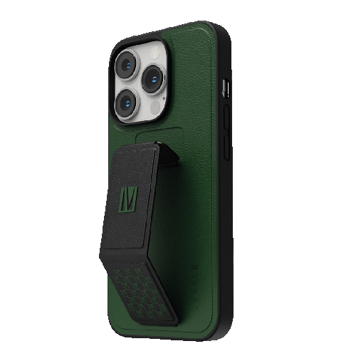 LEVELO MORPHIX IPHONE 14 PRO WITH DIRT RESISTANT & BACTERIOSTATIC GREEN CASE