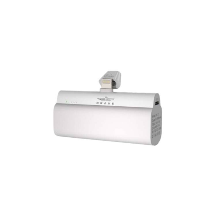 Brave Pocket Mini Portable Power Bank 20W 5000 mAh BP-12 White