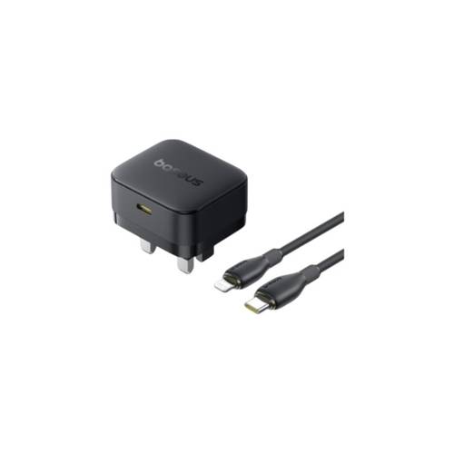 Baseus Palm Fast Charger 1C-20W Wall Charger with C To Lightning Cable -Black