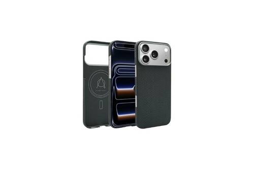 جراب A-Case من ألياف الأراميد مصمم خصيصًا لهاتف iPhone 17 Pro Max - أسود