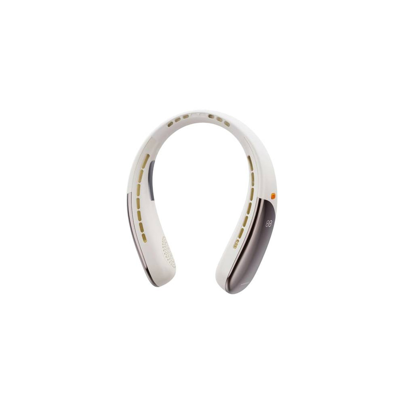 Porodo Chillo Zen Neck-Hanging Cooling Fan with Intelligent Digital Display - Beige