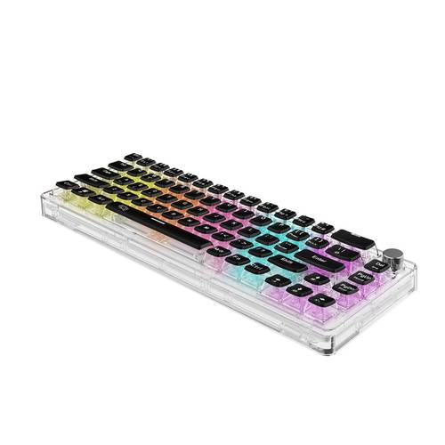 Porodo Gaming Pudding Keycaps لوحة مفاتيح ميكانيكية شفافة