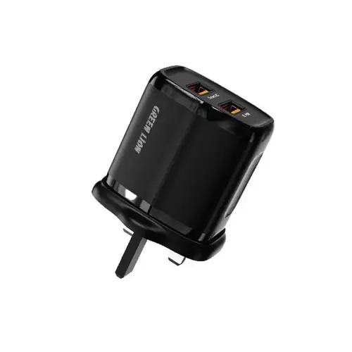 GREEN LION DUAL USB PORT WALL CHARGER WITH CABLE