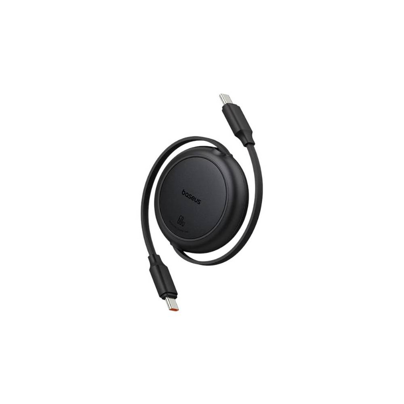 كابل Baseus Free2Pull Mini القابل للسحب من النوع C | شحن سريع بقوة 60 واط | طول قابل للتعديل | متوافق مع CarPlay | سرعة نقل بيانات 480 ميجابت في الثانية | متر واحد - أسود