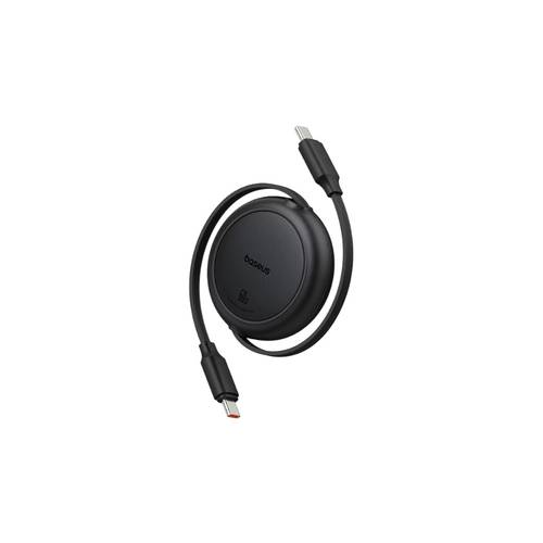 Baseus Free2Pull Mini Retractable Type-C Cable | 60W Fast Charging | Adjustable Length | CarPlay Compatible | 480Mbps Data Transfer | 1M - Black