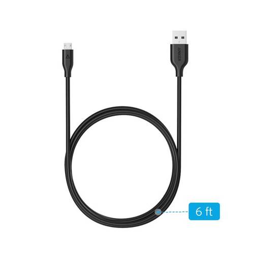 ANKER POWERLINE MICRO USB CABLE 6FT- BLACK