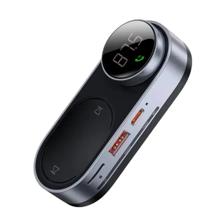 BASEUS SOLAR CAR WIRELESS MP3 MUSIC PLAYER FM TRANSMITTER BLUETOOTH 5.0 (TF CARD/USB/AUX)