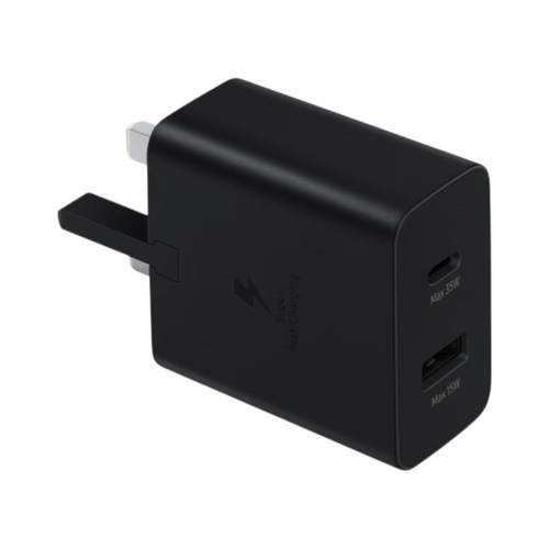 Samsung 35W Duo Fast Charger (USB-C + USB-A) – Black