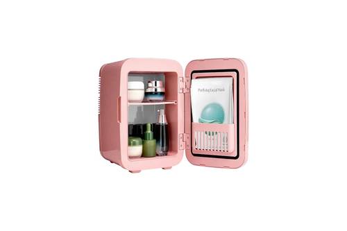 Porodo Frostlite Cooling Mini Makeup Fridge with LED Mirror - Pink