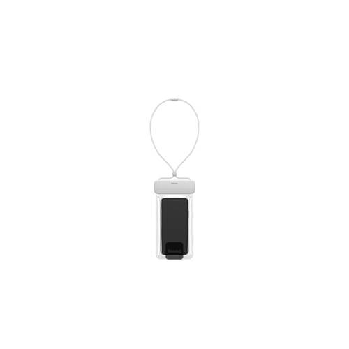 جراب هاتف مقاوم للماء من Baseus AquaGlide مزود بقفل منزلق، معتمد من IPX8 للهواتف التي يصل حجمها إلى 7.2 بوصة - أبيض