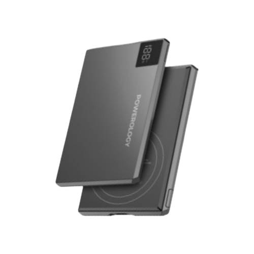 Powerology TENDER 5000mah Magsafe Slim Power Bank With Digital Display - Gray