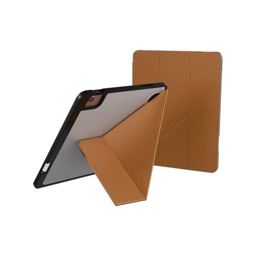 جراب Levelo Conver الشفاف الخلفي الهجين لجهاز iPad Air 11 بوصة - 2024 - بني
