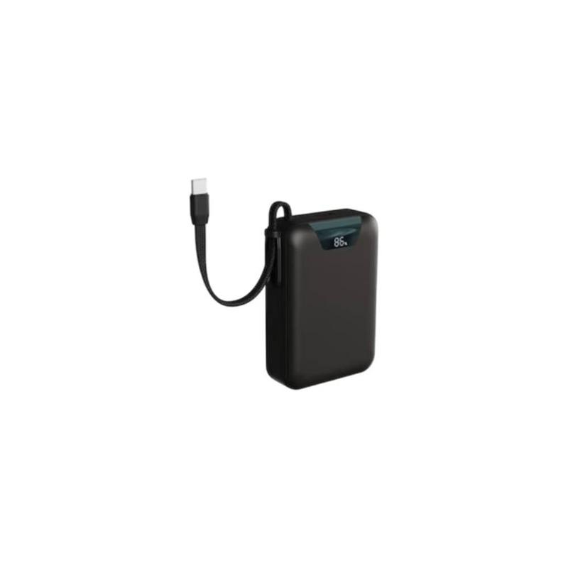 Powerology 20000mAh Power Bank with 22.5W PD and Built-in Type-C Cable
