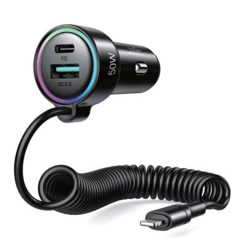 BRAVE 3 IN 1 WIRED CAR CHARGER LIGHTNING- B-23