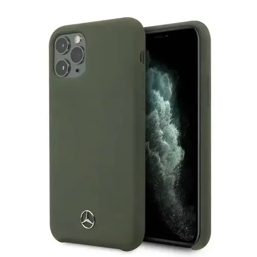MERCEDES BENZ LIQUID SILICONE PHONE CASE  FOR IPHONE 11 PRO-MIDNIGHT GREEN COVER CASE