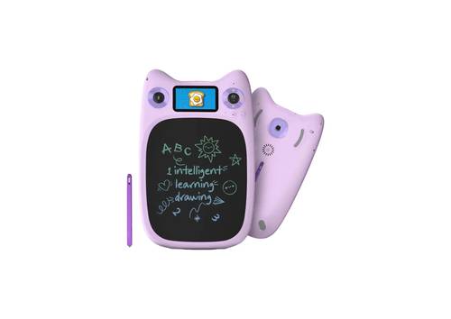 Porodo Kids Drawing & Writing Board with 95 Guided Drawings & 3.0″ IPS Display-Purble