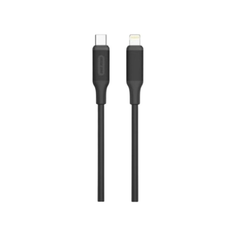 كابل Green Lion من USB-C إلى Lightning (مادة PVC) يدعم الشحن السريع PD27، بطول 1 متر - أسود