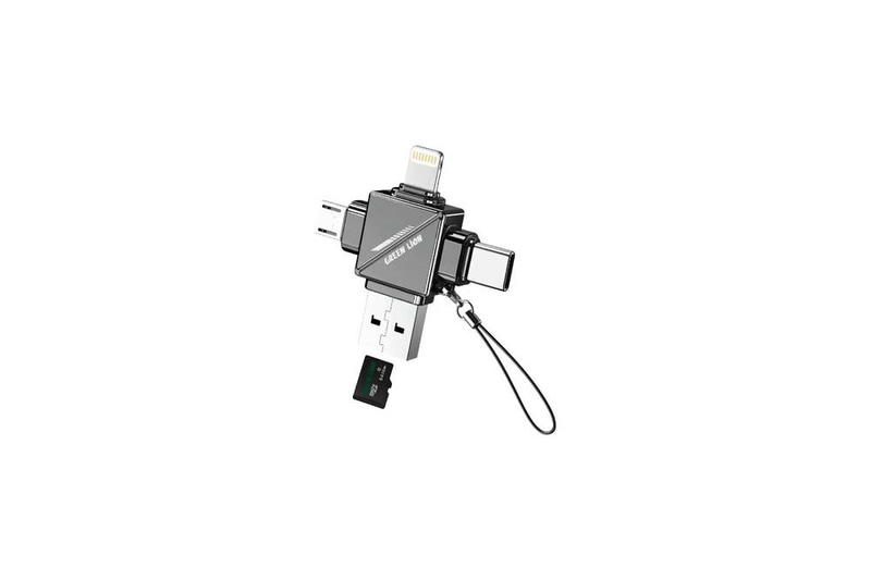 Green Lion 4 in 1 TF Card Reader - Gray
