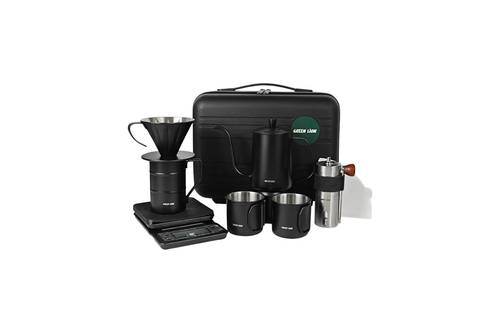 Green Lion V-60 PRO 7 in 1  Coffee Maker Set - Black
