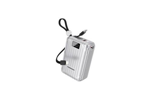 Porodo Petite 20000mAh Power Bank Built-in Type-C & Lightning – Silver