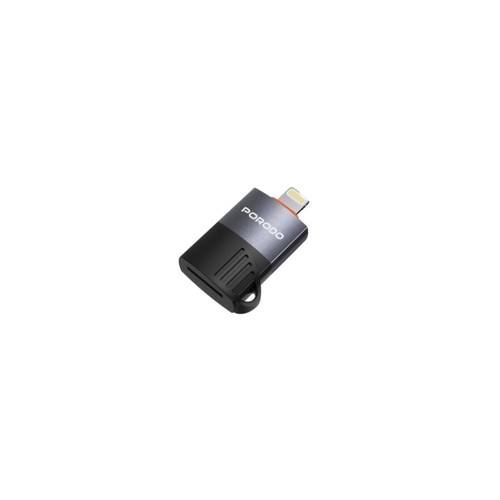 قارئ بطاقات Porodo Lightning OTG TF، سرعة نقل 480 ميجابت في الثانية، متوافق مع بطاقات Micro SD/TF، ​​TPE