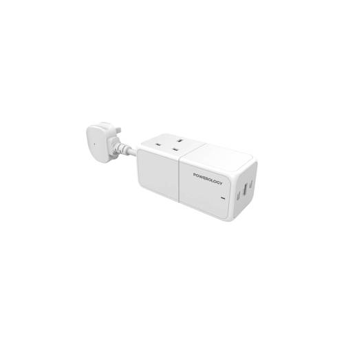 Powerology 65W USB Power Strip with Dual Power Sockets