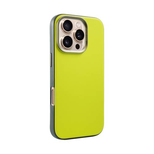 iPhone 16 Pro / Pro Mix cover from A-CASE KILYOS, original lime leather