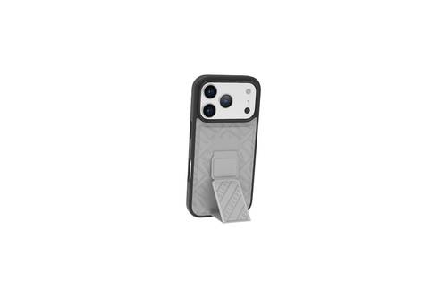 Levelo Morphix Cuero Gripstand Case for iPhone 17 Pro-Cloud Grey
