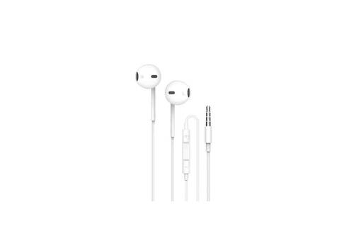 Porodo Soundtec Stereo Earphones 3.5mm with High-Clarify Mic - White