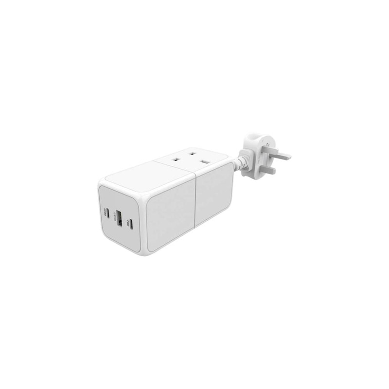 شريط طاقة Powerology بقوة 65 واط مزود بمنفذي طاقة USB