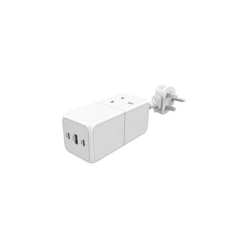 Powerology 65W USB Power Strip with Dual Power Sockets