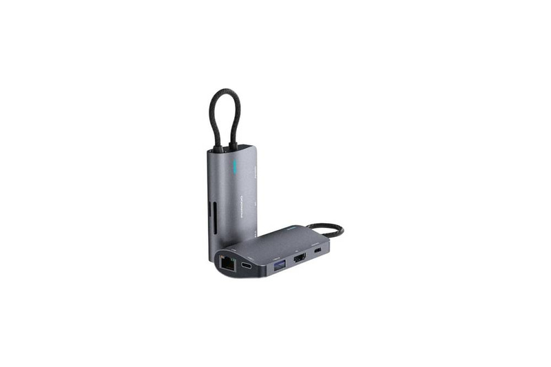 Porodo 7-IN-1 Multi Port USB-C Hub - Gray